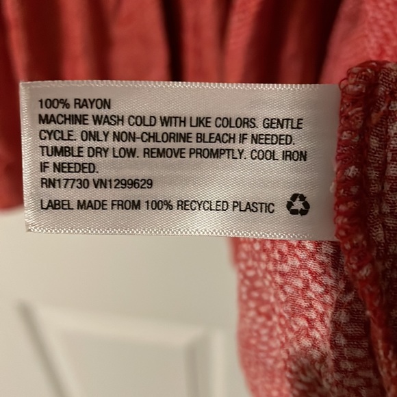 Red Dress with White Print - Picture 6 of 6